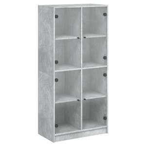 Highboard s dvířky betonově šedý 68x37x142 cm kompozitní dřevo - obrázek 2