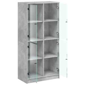 Highboard s dvířky betonově šedý 68x37x142 cm kompozitní dřevo - obrázek 6