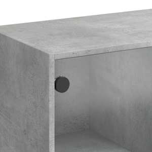 Highboard s dvířky betonově šedý 68x37x142 cm kompozitní dřevo - obrázek 10
