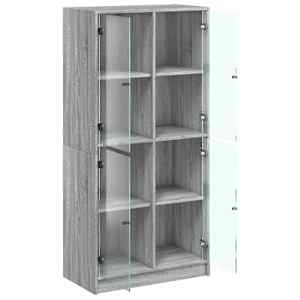 Highboard s dvířky šedý sonoma 68x37x142 cm kompozitní dřevo - obrázek 6