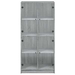 Highboard s dvířky šedý sonoma 68x37x142 cm kompozitní dřevo - obrázek 7