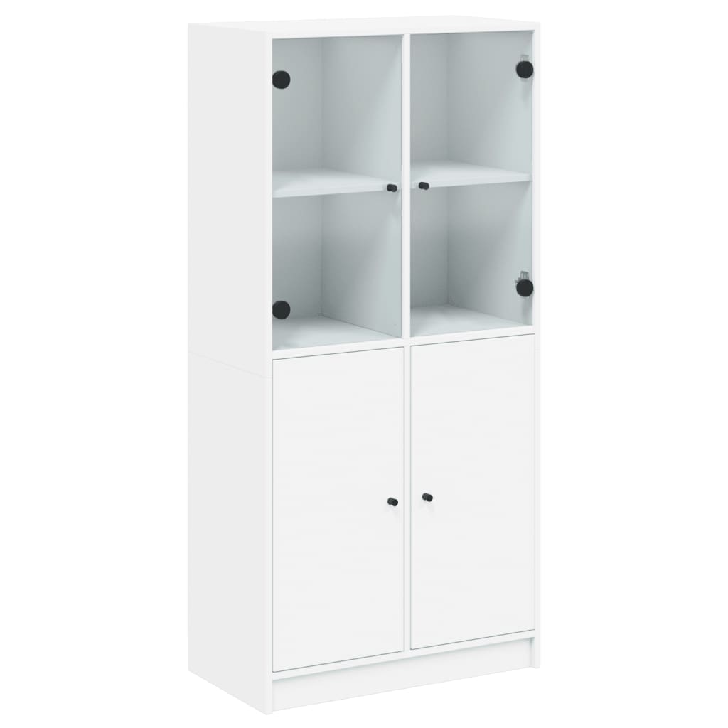 vidaXL Highboard s dvířky bílý 68 x 37 x 142 cm kompozitní dřevo