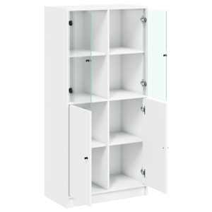 Highboard s dvířky bílý 68 x 37 x 142 cm kompozitní dřevo - obrázek 6