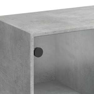 Highboard s dvířky betonově šedý 68x37x142 cm kompozitní dřevo - obrázek 10