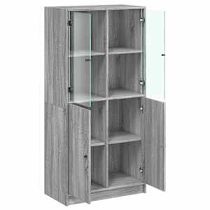Highboard s dvířky šedý sonoma 68x37x142 cm kompozitní dřevo - obrázek 6