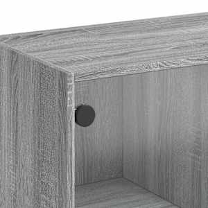 Highboard s dvířky šedý sonoma 68x37x142 cm kompozitní dřevo - obrázek 10