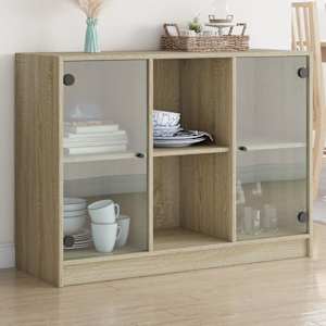 Komoda sonoma hrast 102x37x75,5 cm inženirski le