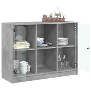 Příborník betonově šedý 102 x 37 x 75,5 cm kompozitní dřevo - obrázek 4