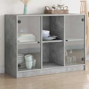 Příborník betonově šedý 102 x 37 x 75,5 cm kompozitní dřevo - obrázek 1