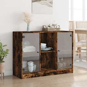 Příborník kouřový dub 102 x 37 x 75,5 cm kompozitní dřevo - obrázek 3