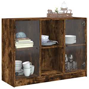 Příborník kouřový dub 102 x 37 x 75,5 cm kompozitní dřevo - obrázek 5
