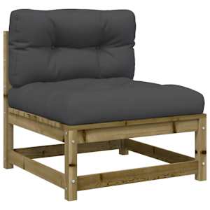 Vrtna sedežna garnitura 5-delna z blazinami impreg. borovina - slika 5