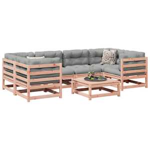 Vrtna sedežna garnitura 7-delna trden les douglas