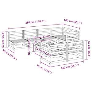 Vrtna sedežna garnitura 8-delna trden les douglas - slika 11