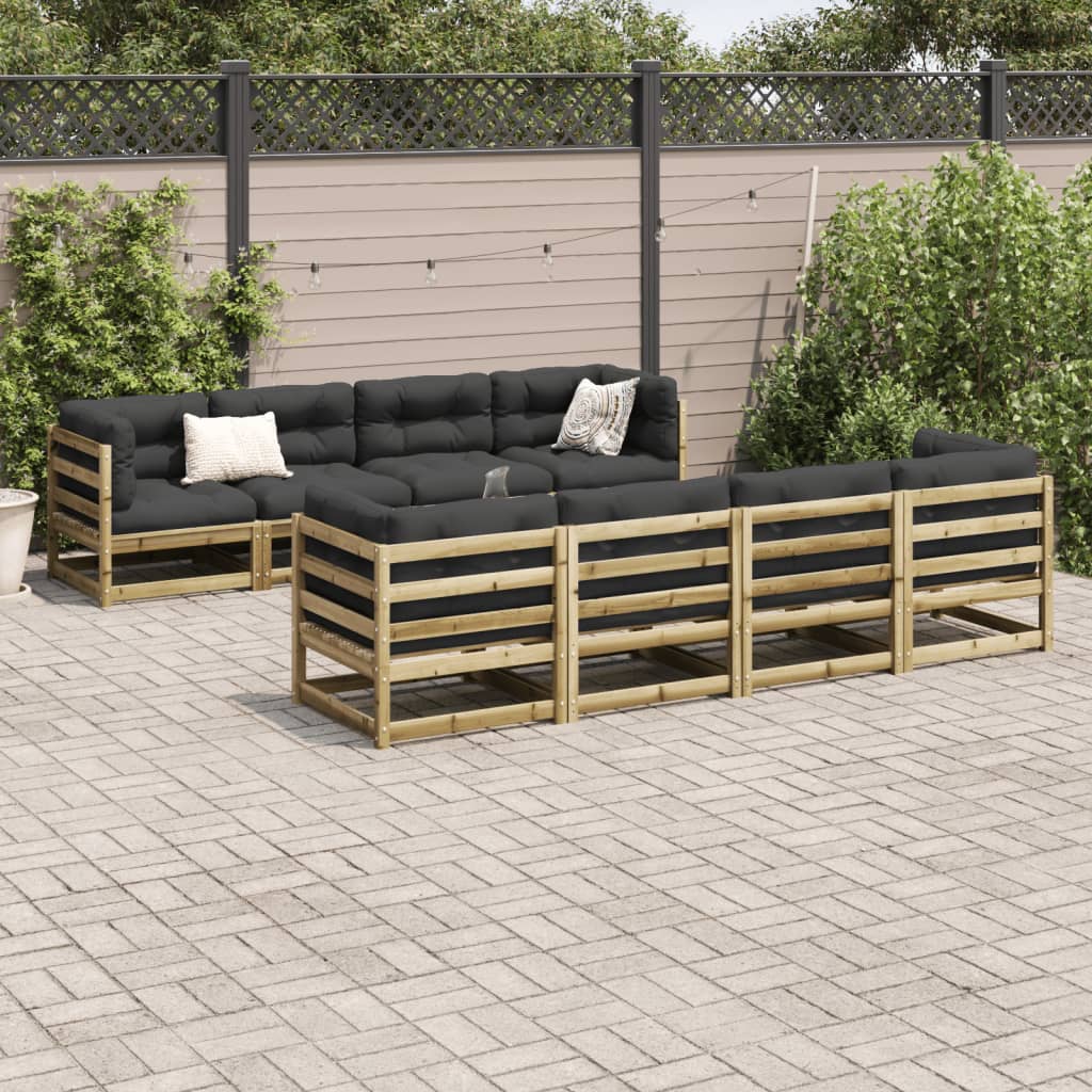 vidaXL 9-delige Loungeset geïmpregneerd grenenhout afbeelding