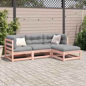 Vrtna sedežna garnitura 4-delna trden les douglas - slika 3