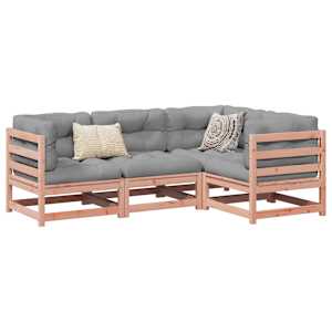 Vrtna sedežna garnitura 4-delna trden les douglas