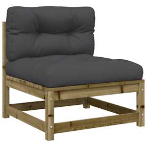 Vrtna sedežna garnitura 5-delna z blazinami impreg. borovina - slika 4