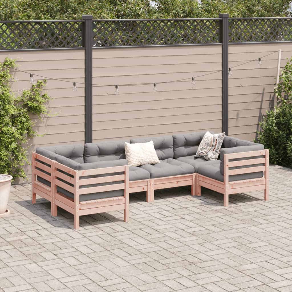 vidaXL 6-delige Loungeset met kussens massief douglas vurenhout afbeelding