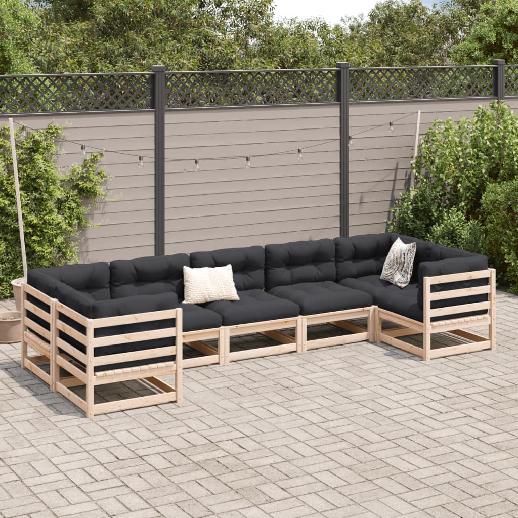 vidaXL 7-delige Loungeset massief grenenhout afbeelding