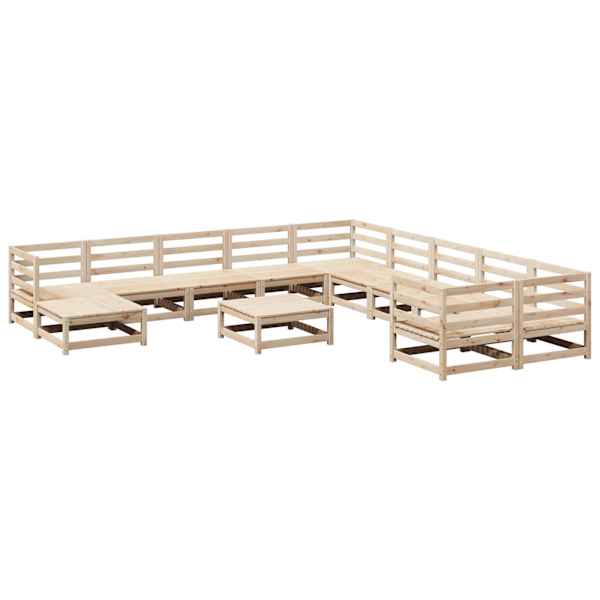vidaXL 12-osaline aiadiivani komplekt, m&auml;nnipuit