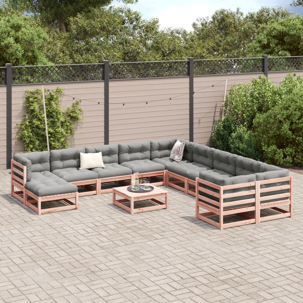 vidaXL 12-delige Loungeset massief douglas vurenhout afbeelding
