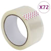 vidaXL pakketeip 72 tk, l&auml;bipaistev, 48 mm x 66 m