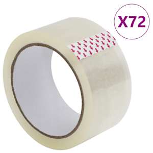 Lepicí páska 72 ks průhledná 48 mm x 66 m - obrázek 1