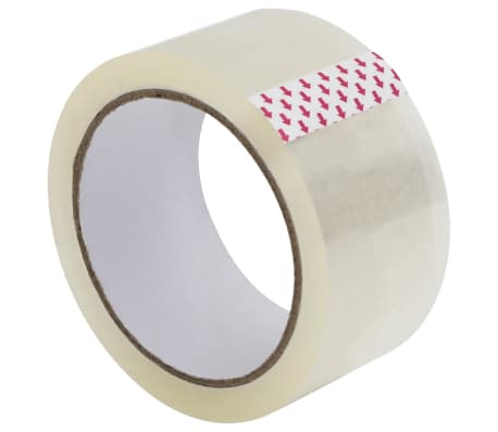 vidaXL Traka za pakiranje 12 kom prozirna 48 mm x 66 m