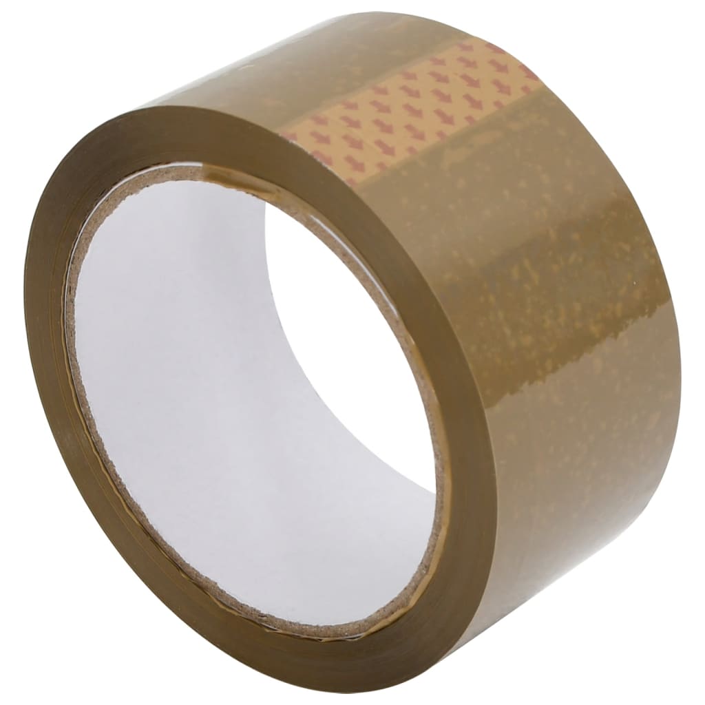 vidaXL Verpakkingstapes 12 st 48 mm x 66 m bruin afbeelding