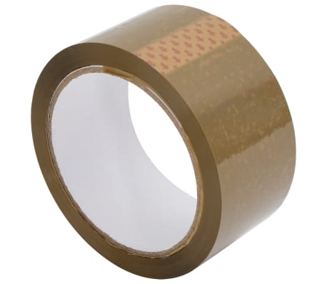 vidaXL Ruban d'emballage 12 pcs marron 48 mm x 66 m