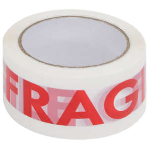 Lepicí páska 12 ks s potiskem FRAGILE bílá 48 mm x 66 m - obrázek 4