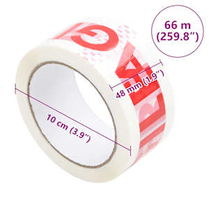 Lepicí páska 36 ks s potiskem FRAGILE bílá 48 mm x 66 m - obrázek 7