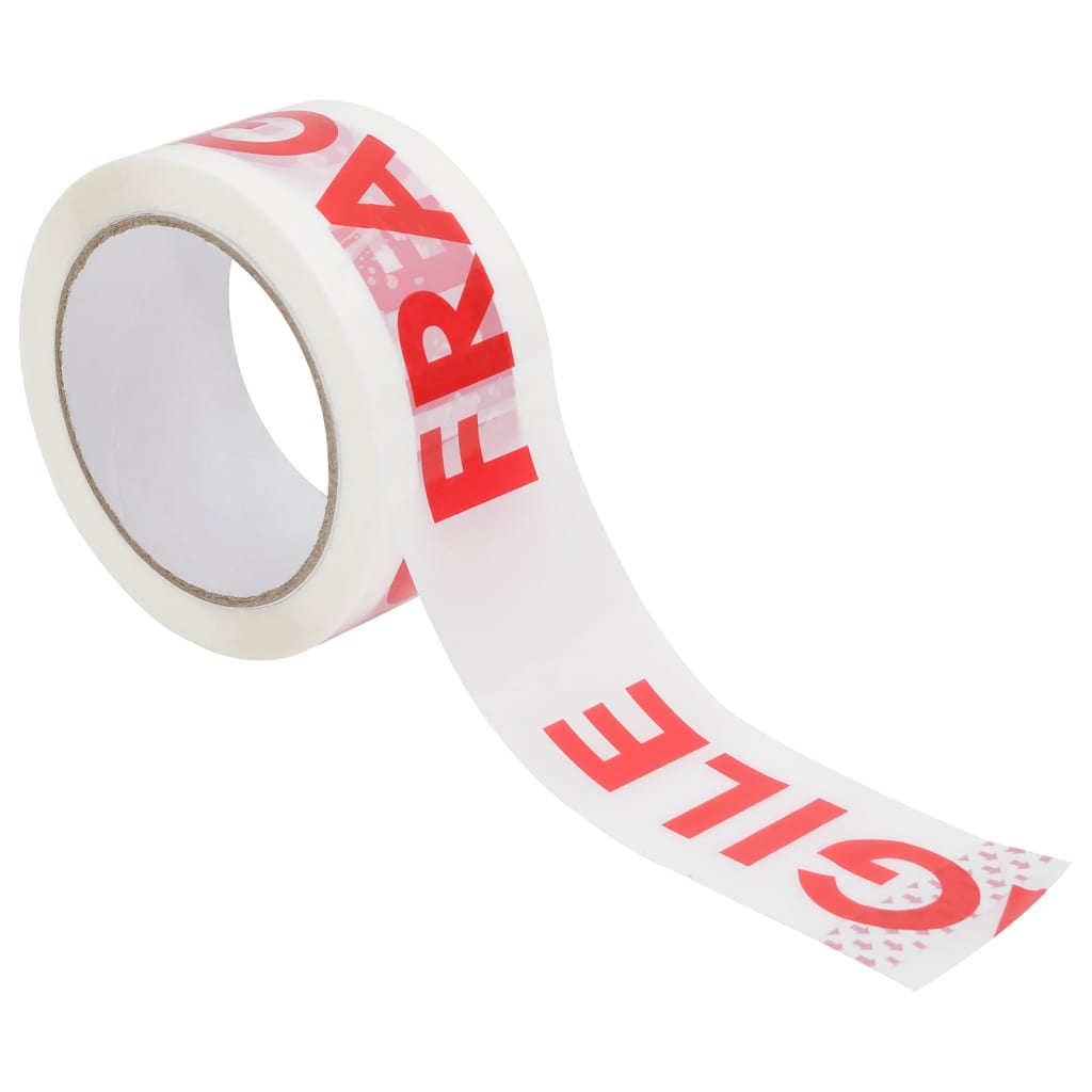 Thumbnail - vidaXL Paketklebeband 72 Stk. FRAGILE Aufdruck Weiß 48 mm x 66 m