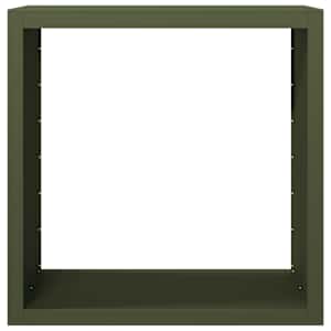 Stojan na palivové dřevo zelený 100 x 40 x 100 cm ocel - obrázek 4