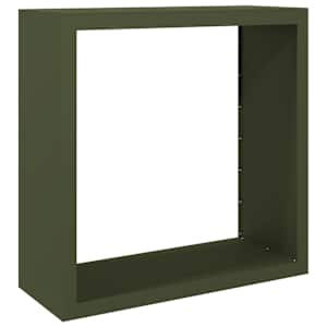 Stojan na palivové dřevo zelený 100 x 40 x 100 cm ocel - obrázek 6