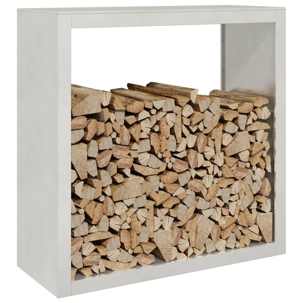 vidaXL Haardhoutrek 100x40x100 cm roestvrij staal afbeelding