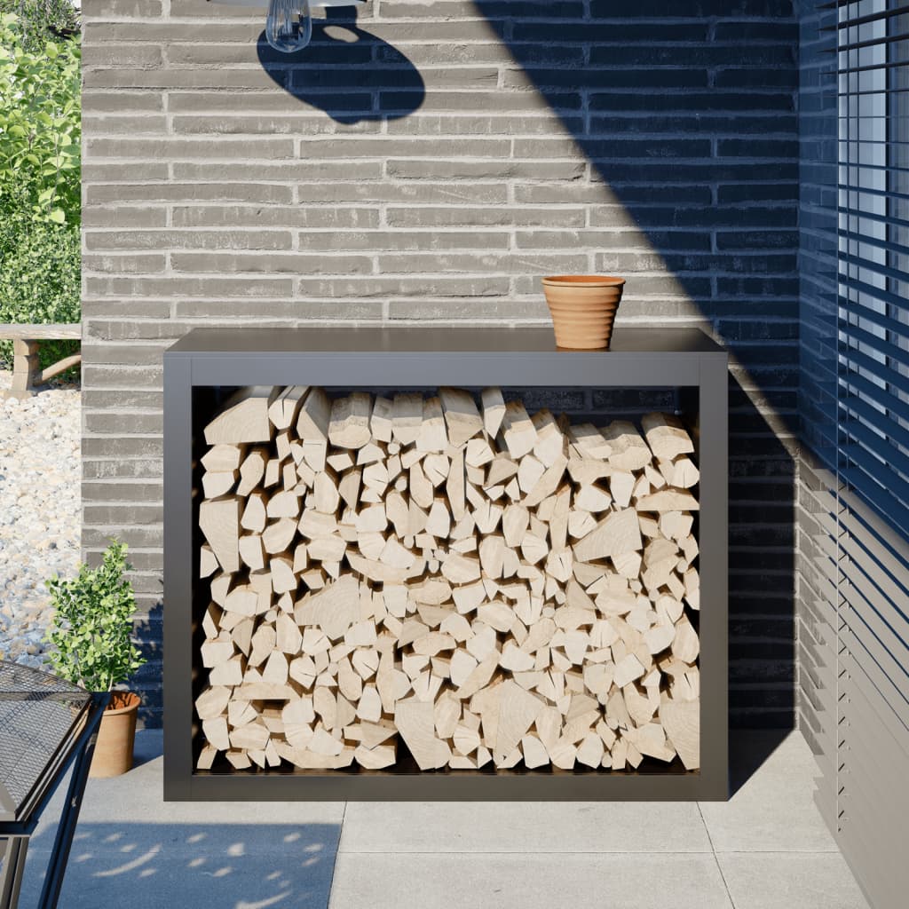 vidaXL brændestativ 100x40x80 cm stål antracitgrå