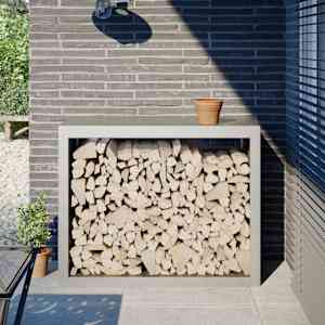 Stojalo za drva 100x40x80 cm nerjaveče jeklo