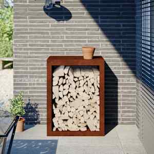 Stojalo za drva 60x40x80 cm Vremensko odporno jeklo