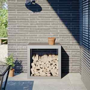 Stojalo za drva 60x40x60 cm nerjaveče jeklo