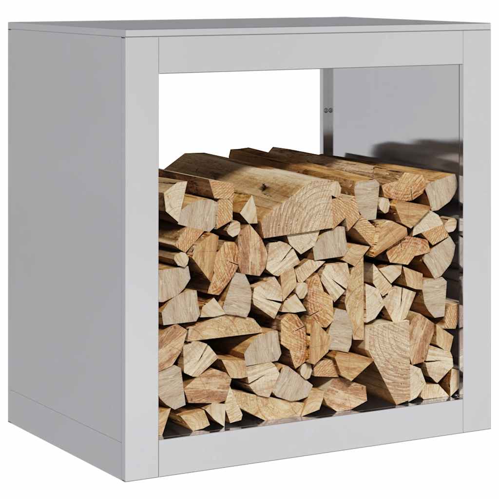 vidaXL Haardhoutrek 60x40x60 cm gegalvaniseerd staal afbeelding