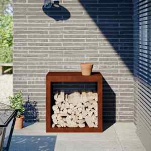 Stojalo za drva 60x40x60 cm Vremensko odporno jeklo