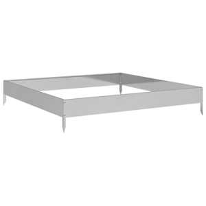 vidaXL taimekast, 100 x 100 x 18,5 cm, tsingitud teras