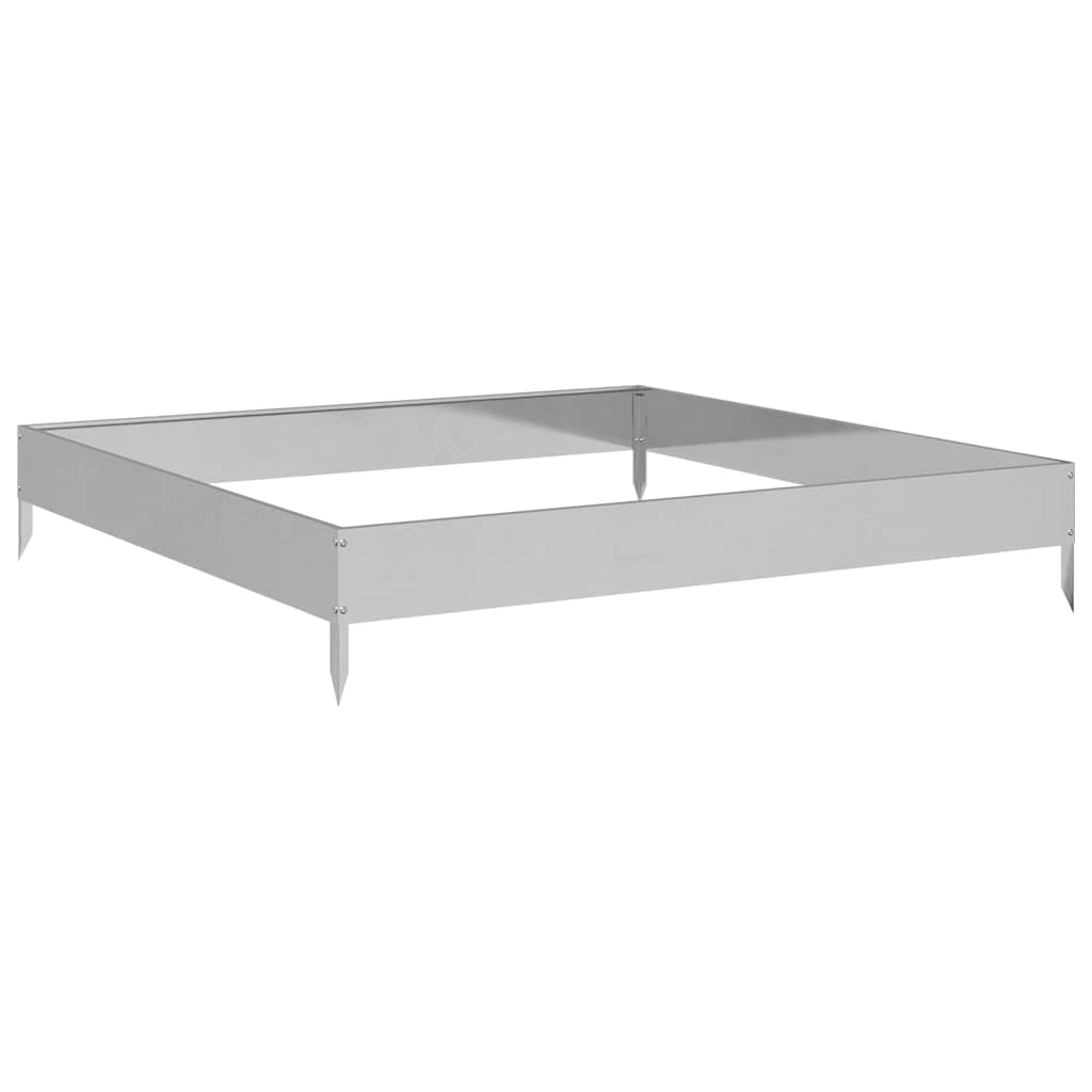 vidaXL Zahradní vyvýšený záhon 100 x 100 x 18,5 cm pozinkovaná ocel