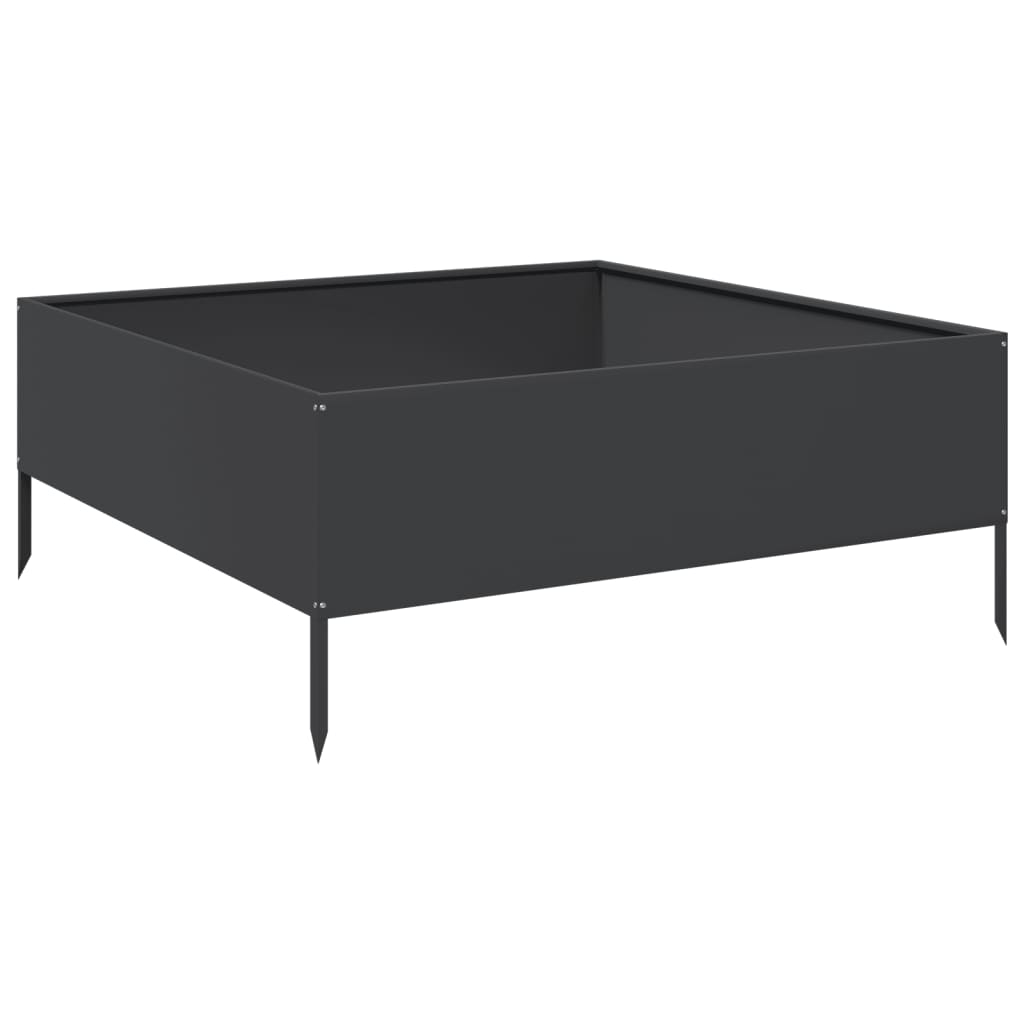 Thumbnail - vidaXL Hochbeet Schwarz 100x100x25 cm Stahl