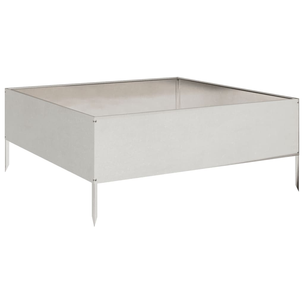 vidaXL Vyvýšený záhradný záhon 100x100x25 cm nehrdzavejúca oceľ