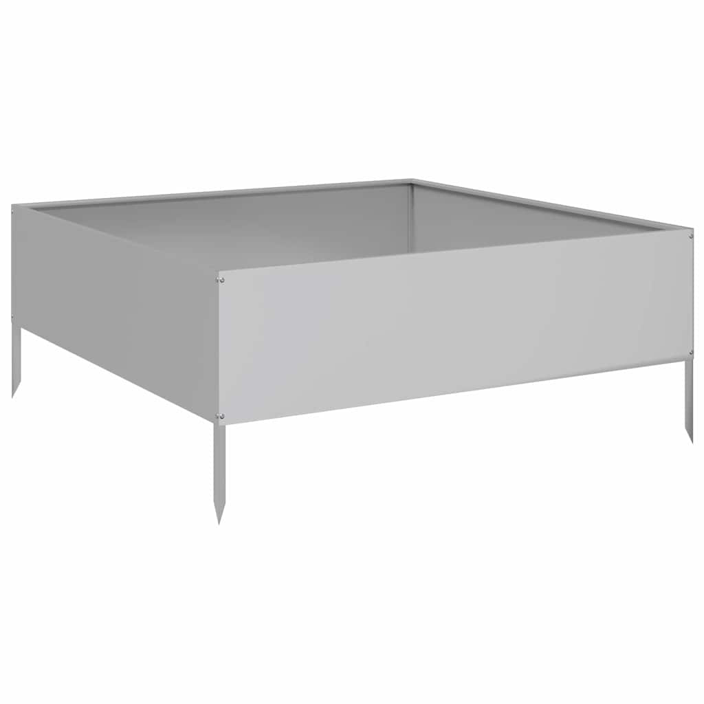 vidaXL Zahradní vyvýšený záhon 100 x 100 x 25 cm pozinkovaná ocel