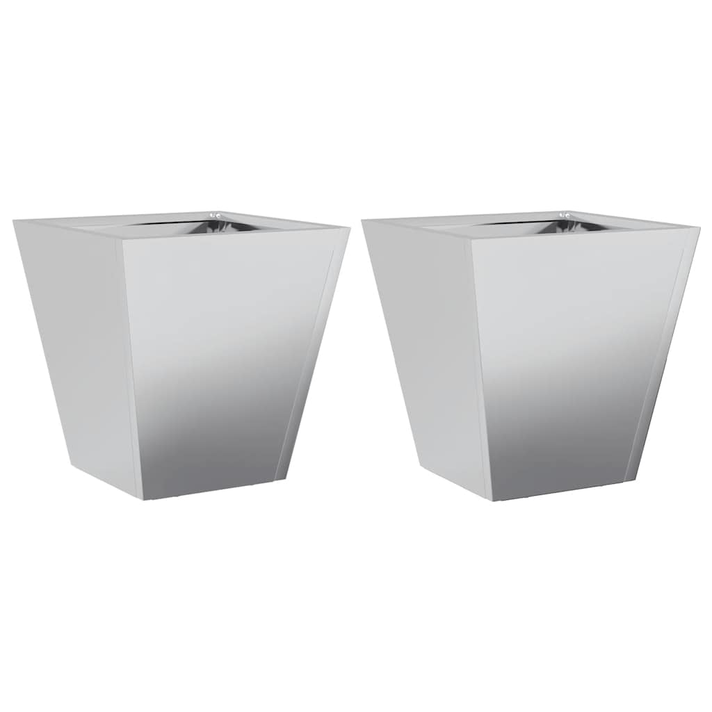 vidaXL Záhradné kvetináče 2 ks 30x30x30 cm, pozinkovaná oceľ