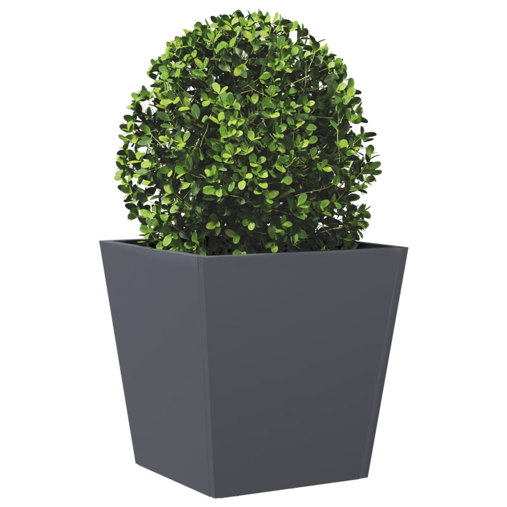 vidaXL Plantenbak 40x40x40 cm staal antracietkleurig afbeelding
